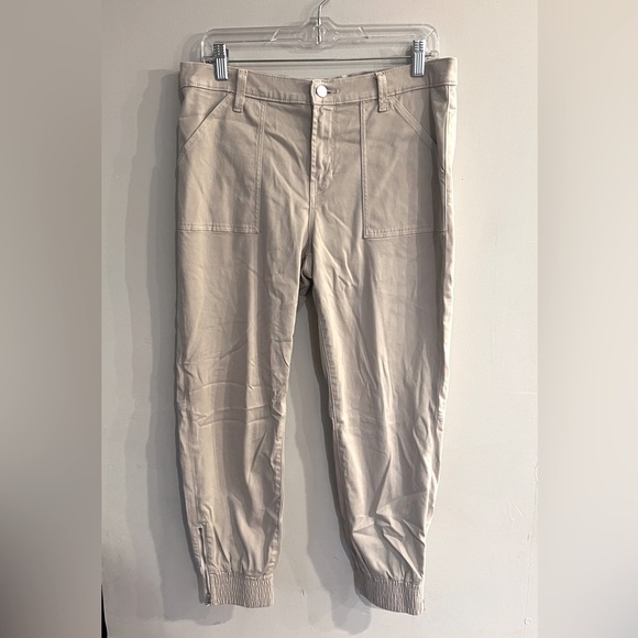 J BRAND Women’s Khaki Arkin Zip Ankle Jogger Pants in Driftwood Size 29 - Picture 1 of 6